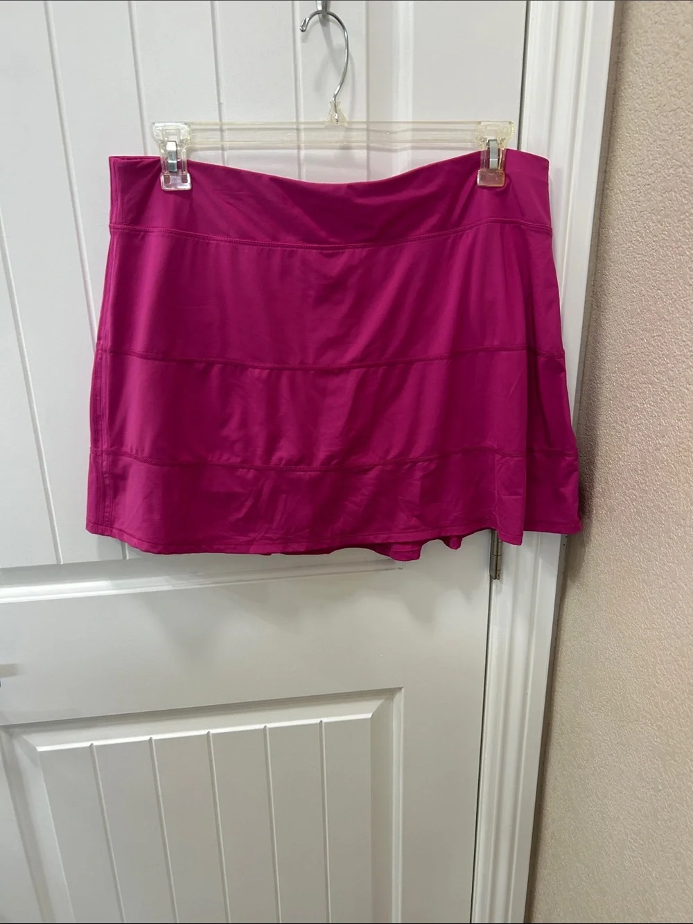Women's Bright Magenta Mini Skirt with Layered Panels